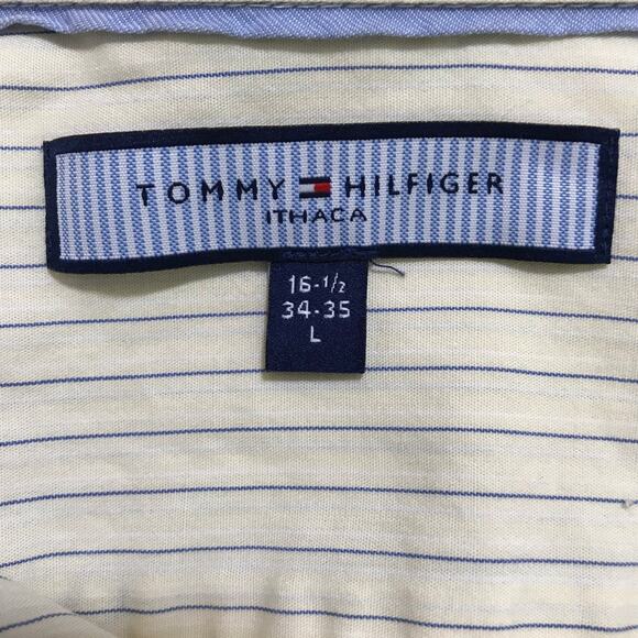 Tommy Hilfiger Ithaca Button Front Dress Shirt Striped Size 16.5 Large - Picture 8 of 8